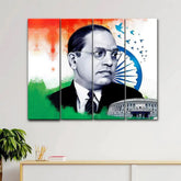 Dr. Bhimrao Ambedkar Wall Painting 4 Pieces Printed Painting