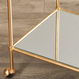 Elegant Two Tier Gold Bar Trolley With Minimalist Design