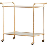 Elegant Two Tier Gold Bar Trolley With Minimalist Design