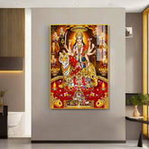 Goddess Nav Durga Mata Canvas Printed Acrylic Wall Paintings & Arts
