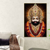 Khatu Shyam Ji Sacred Devotional Canvas Wall Painting Spiritual Home Decor