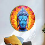 Luxury Gautam Buddha Decorative Round Wall Painting