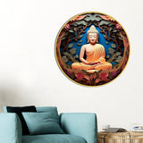 Modern Artistic Gautam Buddha Round Wall Painting