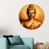 Peaceful Gautam Buddha Home Decor Round Wall Painting
