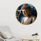 Premium Gautam Buddha Spiritual Round Wall Painting