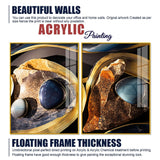 Premium Marble Stone Textural Art Acrylic Floating Wall Painting Set of 2