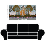Rajasthani Pichwai Art Radha Krishna Canvas Wall Painting
