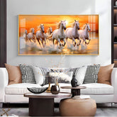 Abstract Horses Acrylic Wall Painting – Modern Art Horse Wall Décor