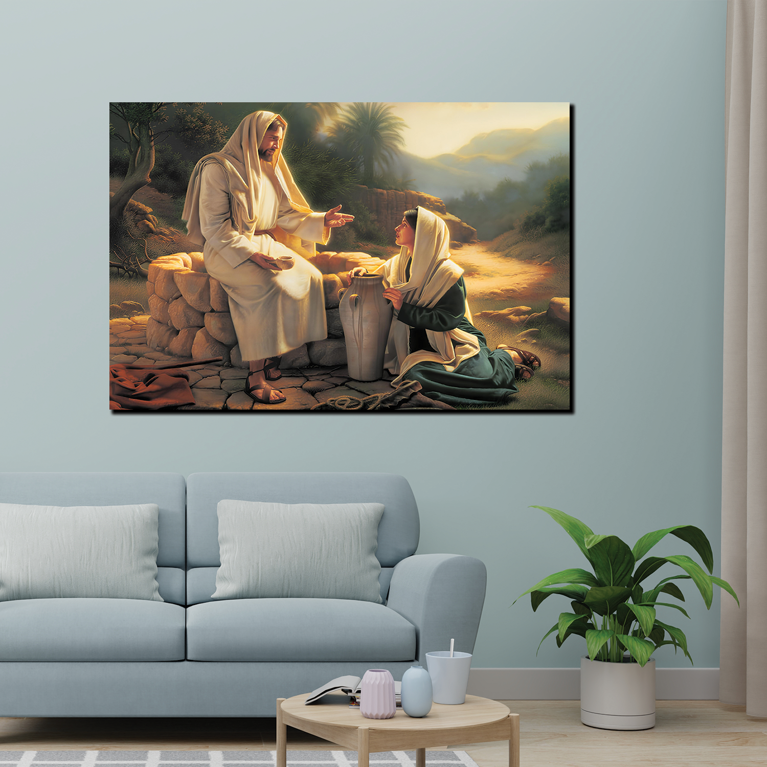 Redeemer Jesus Canvas Printed Wall Paintings for Living Room, Meditation Room, Bedroom, Churches, Hospitals