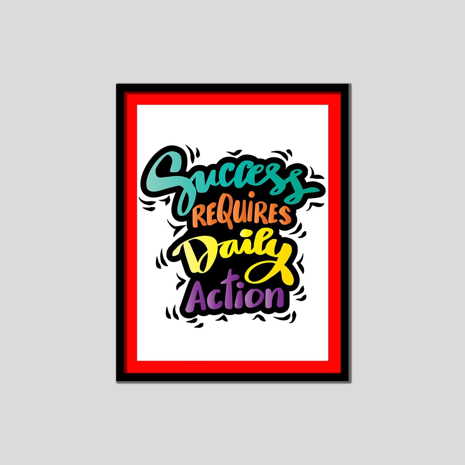 Success Requires Daily Action Premium Motivational Quotes Photo Frame