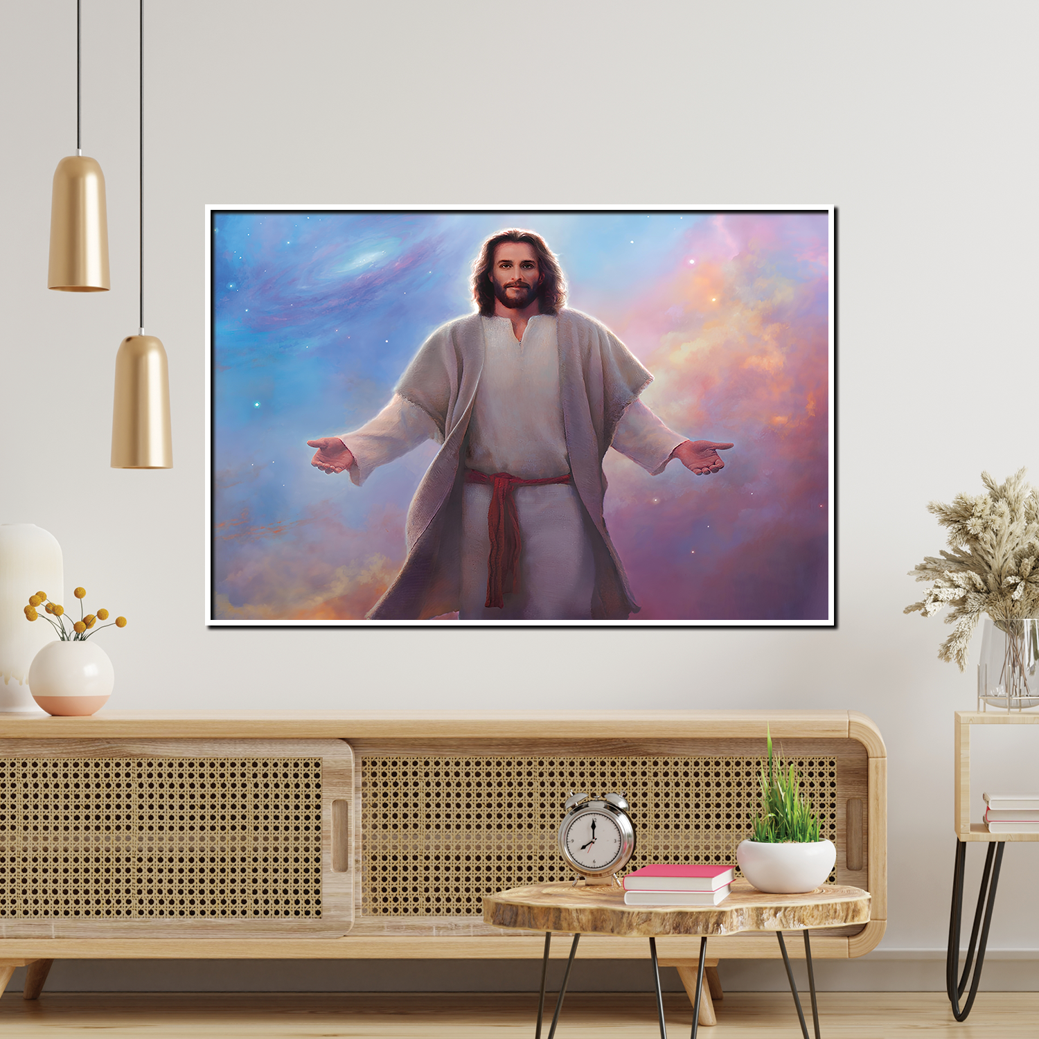 Son of Man Jesus Canvas Printed Wall Paintings for Living Room, Meditation Room, Bedroom, Churches, Hospitals