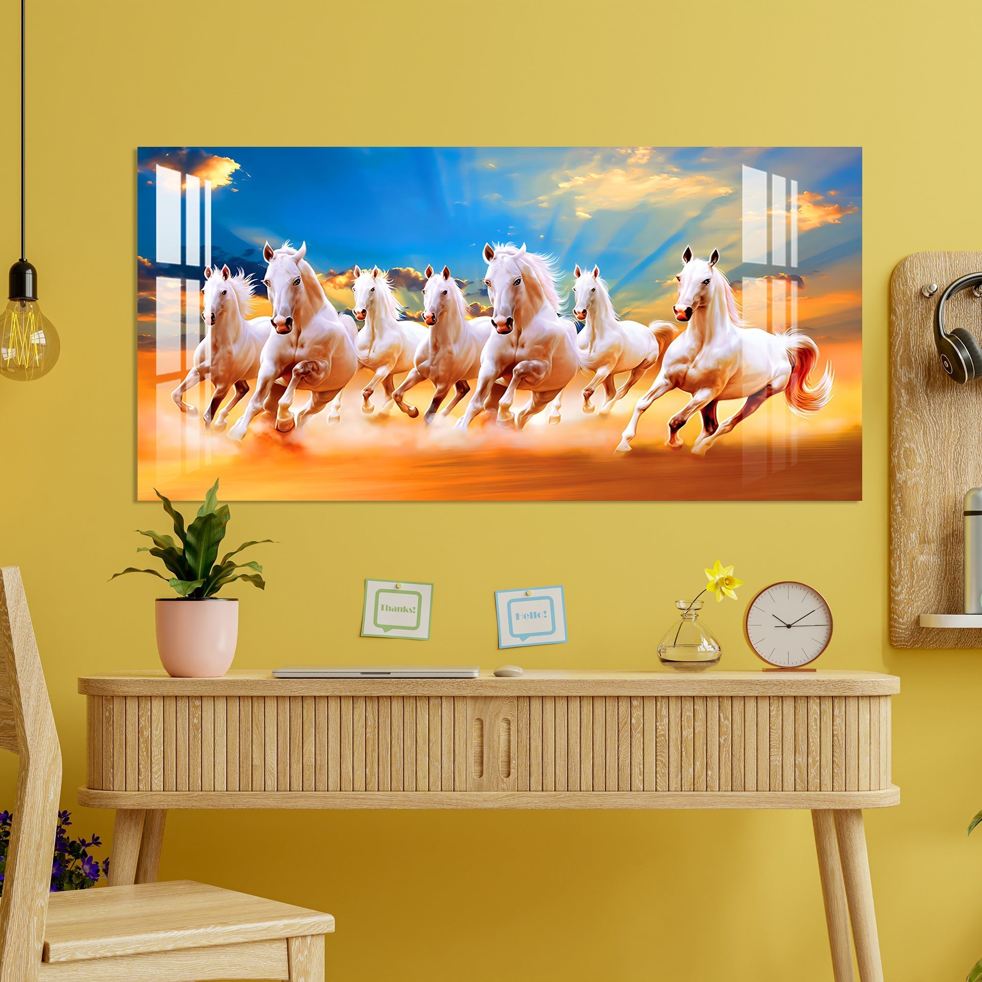 Horse Acrylic Wall Painting for Office – Professional Equestrian Wall Art