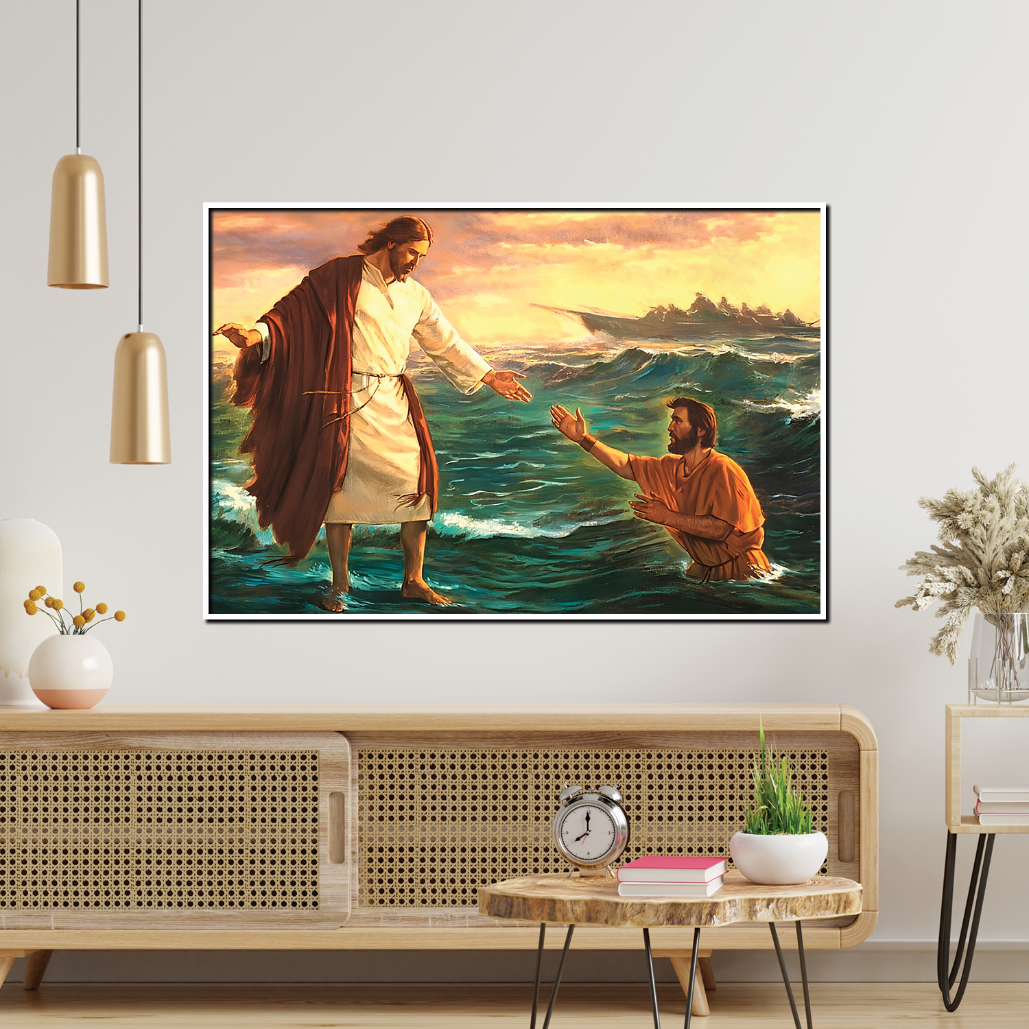 Emmanuel  Jesus Canvas Printed Wall Paintings for Living Room, Meditation Room, Bedroom, Churches, Hospitals