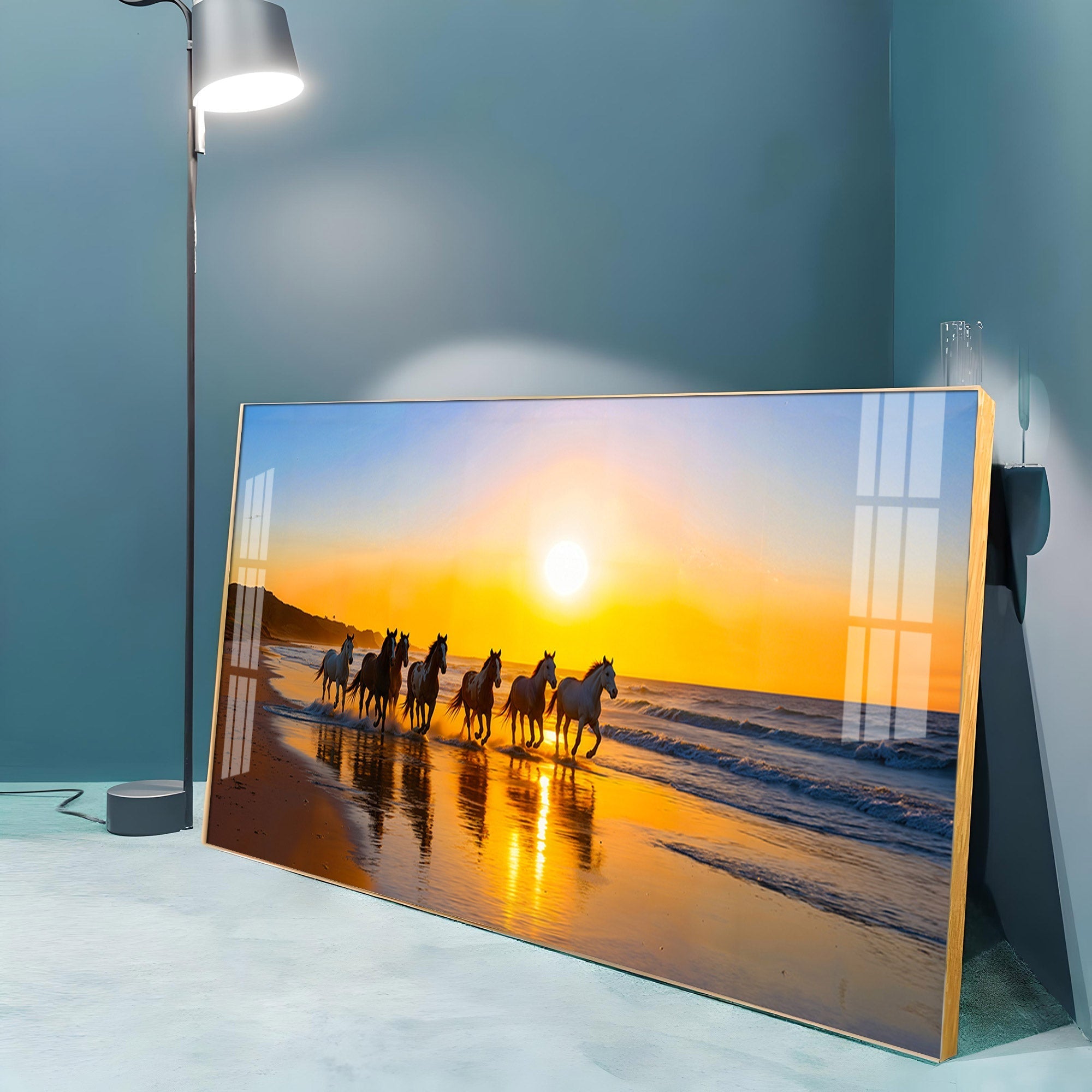 Equestrian Horse Acrylic Wall Painting – Classic Horse Wall Décor