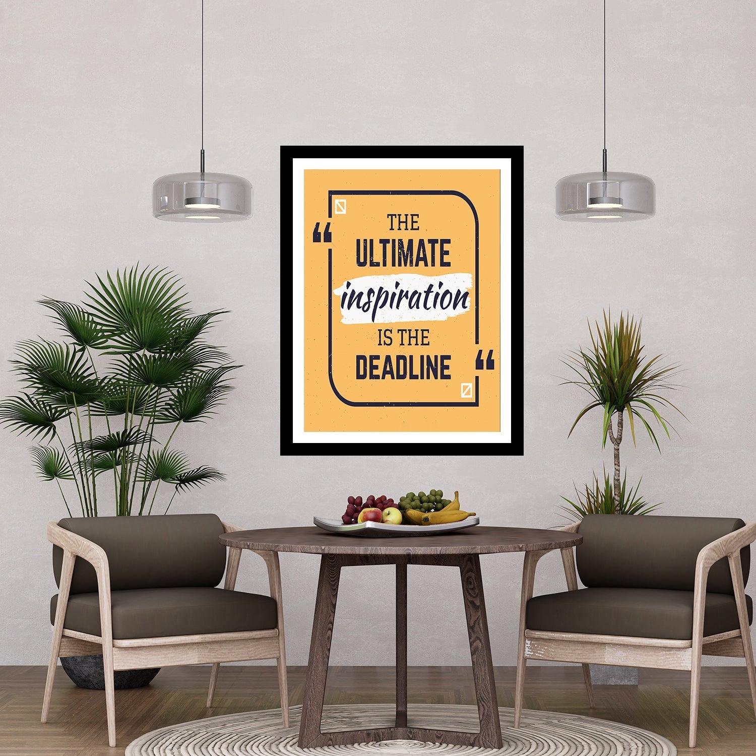 The Ultimate Inspiration Is The Deadline Motivational Posters Wall Frames for Students, Business, Employees, Startup