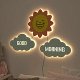 Good Morning Sun Backlit Wooden Wall Décor