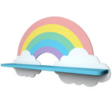 Rainbow Wooden Shelf for Kids