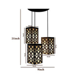 Round Pattern Wooden Modern Lamp Hanging Ceiling Light For Home Decoration Living Room