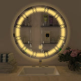 Modern Designer Led Rounded Shape Bathroom Wall Mirror