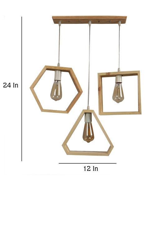 Geometrical Shape Design Hanging Light Modern Look Ceiling Lamp For Home Decoration Living Room