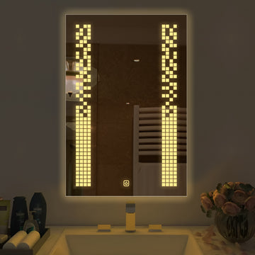 Rectangular Shaped Minimalistic Design Led Bathroom Wall Mirror
