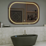 Modern Design Led Curved Rectangle Bathroom Mirror