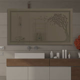 The Autumn Tree Led Rectangular Shape Bathroom Mirror