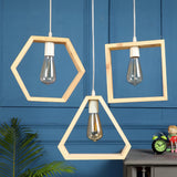 Geometrical Shape Design Hanging Light Modern Look Ceiling Lamp For Home Decoration Living Room