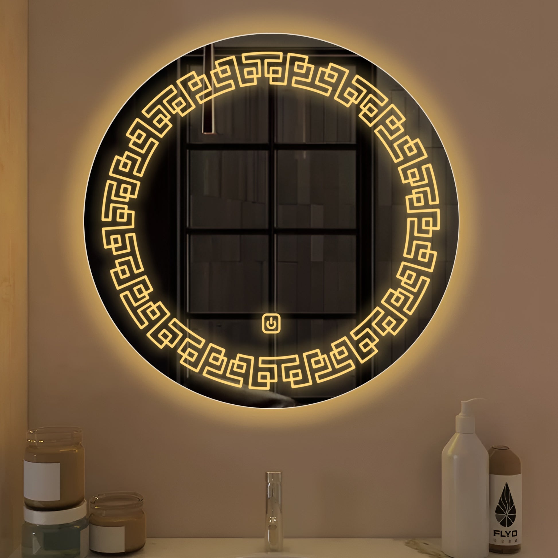 Infinity Edged Minimalistic Pattern Led Bathroom Wall Mirror
