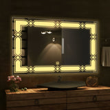 Rectangular Shaped Fairy Girl Design Led Bathroom Wall Mirror
