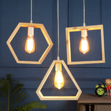 Geometrical Shape Design Hanging Light Modern Look Ceiling Lamp For Home Decoration Living Room