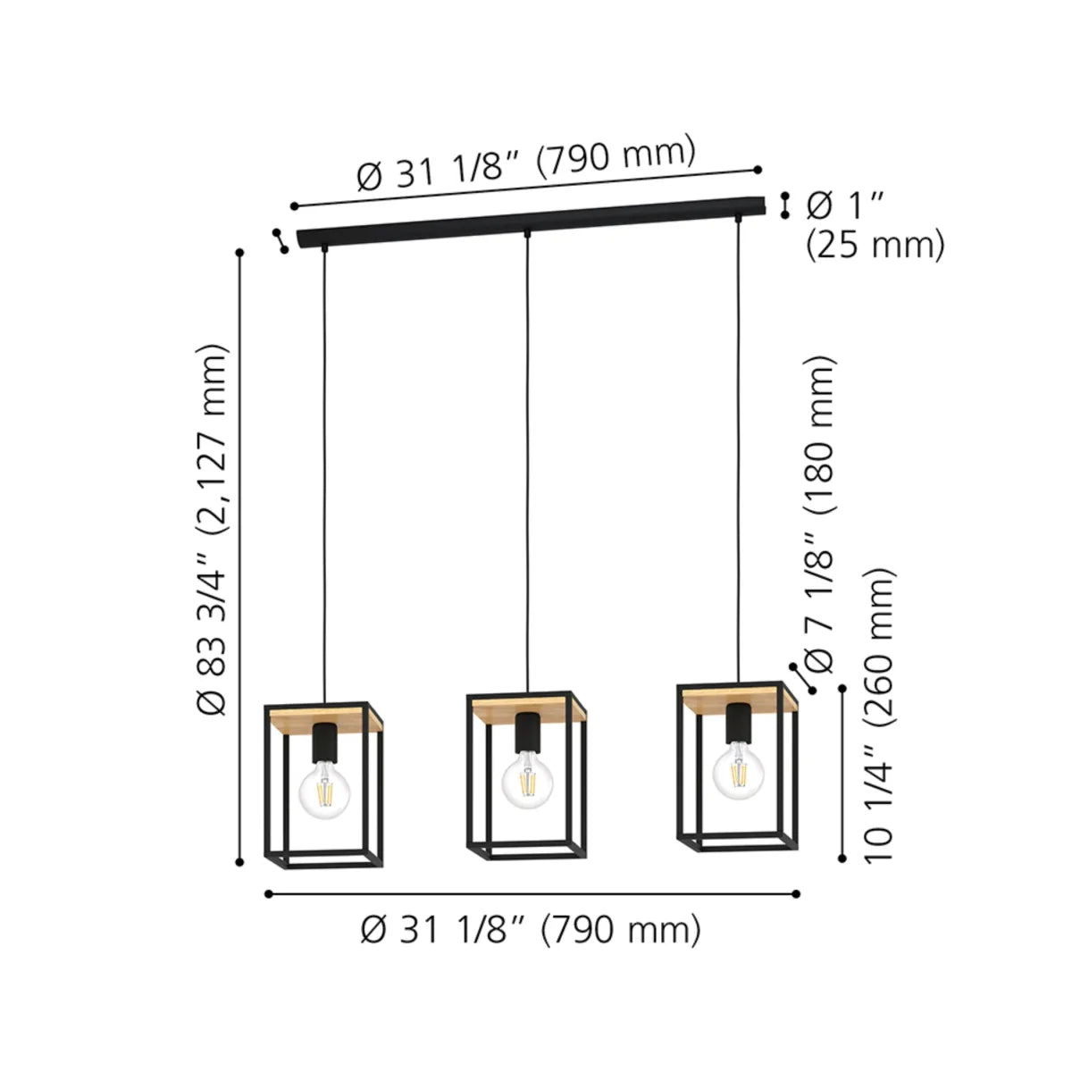 Modern Designer Pendant Ceiling Lamp Set Of Two