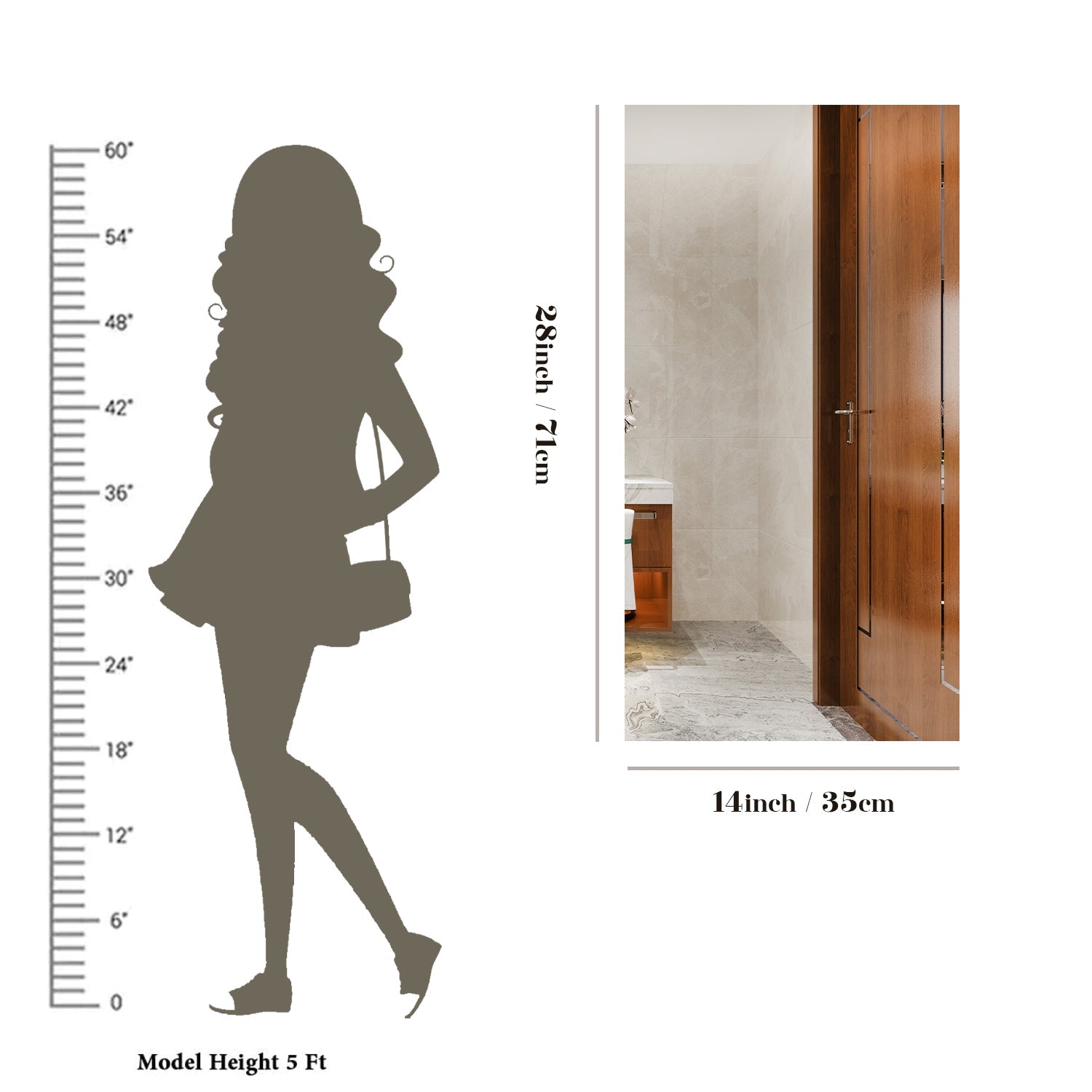 Chic Minimalist Rectangular Bathroom Mirror With Led