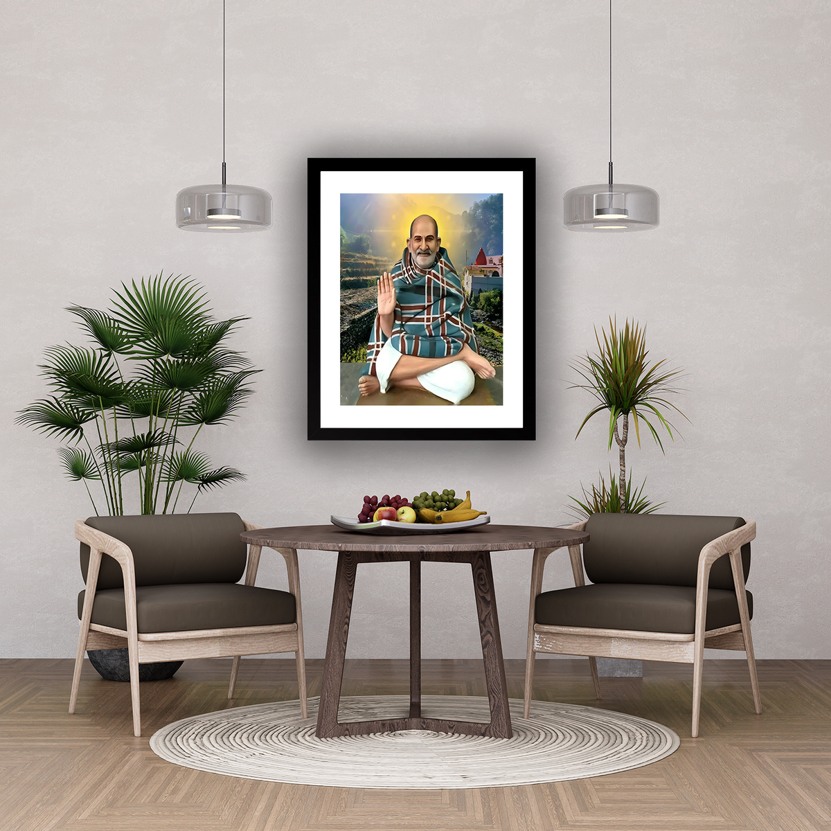 Premium Quality Neem Karoli Baba Photo Frame for Blessings