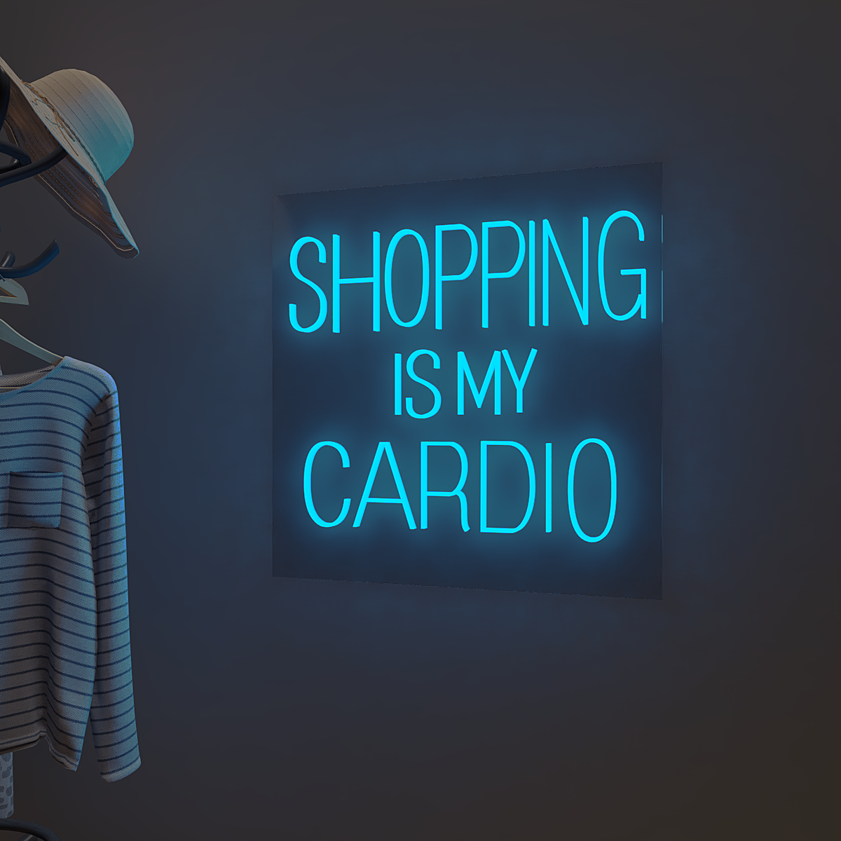 Shopping Is My Cardio LED Neon Light (Available in Multiple Colors)