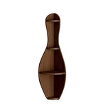 Bowling Shape Wood Corner Wall Shelf / Book Shelf,Walnut Finish