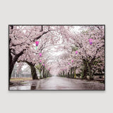 Dreamy Sakura Street Framed Wall art
