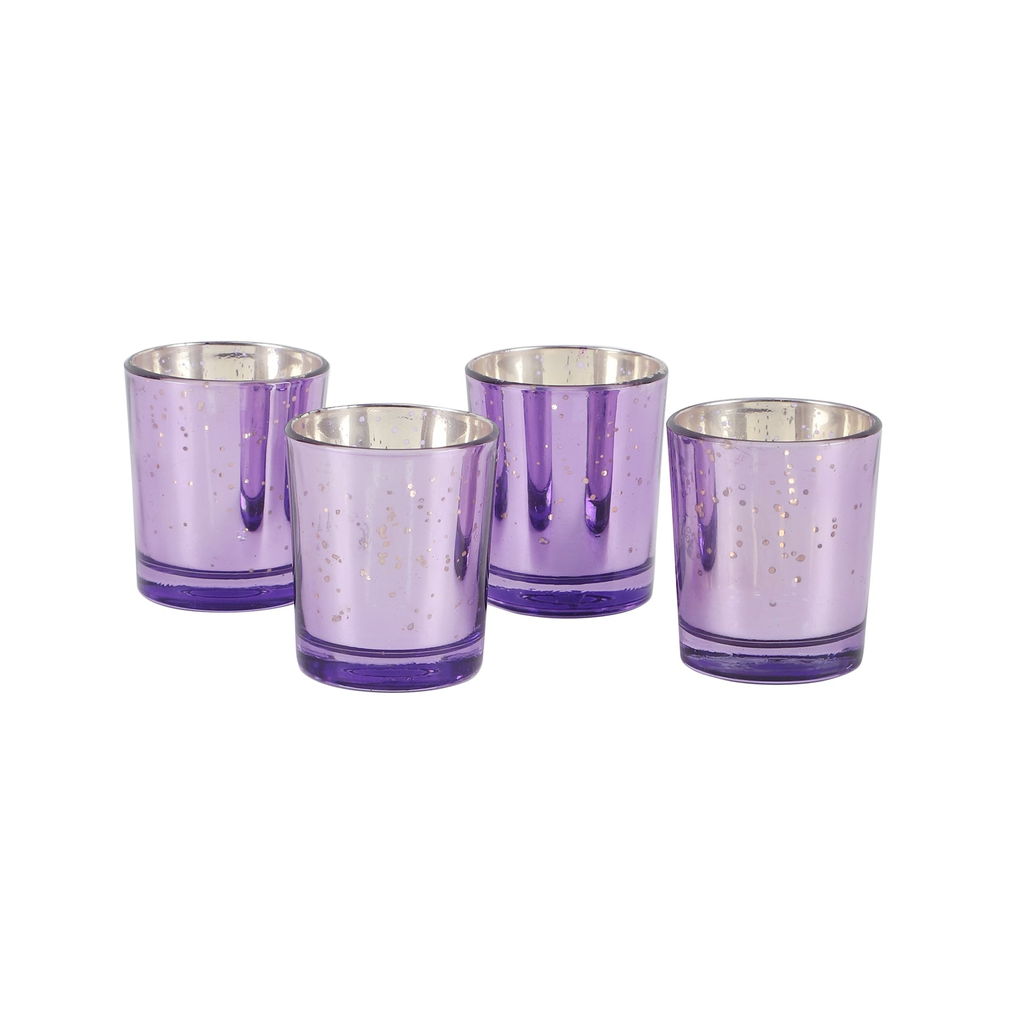 Purple Glass Votive Set of 4