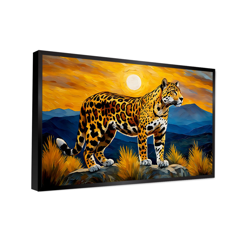 Beautiful Jaguar with Nature Scenery Wall Paintings & Arts