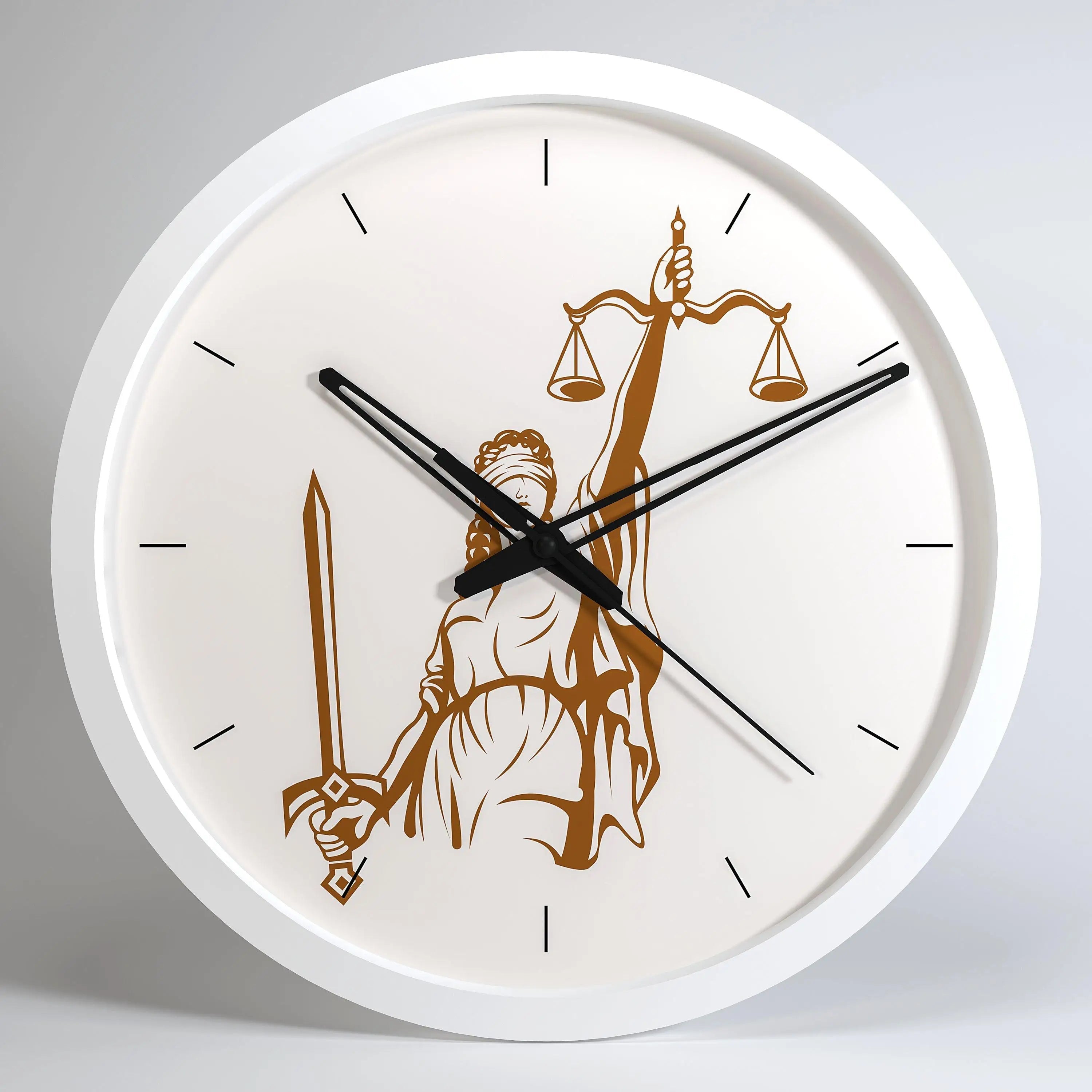 Handcrafted Wall Clock for Lawyer's Office