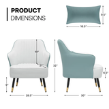 Sage Havya Faux Leather Arm Chair