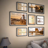 Set Of 7 Frame Sets Of Intricate Art Heritage Temples Of India