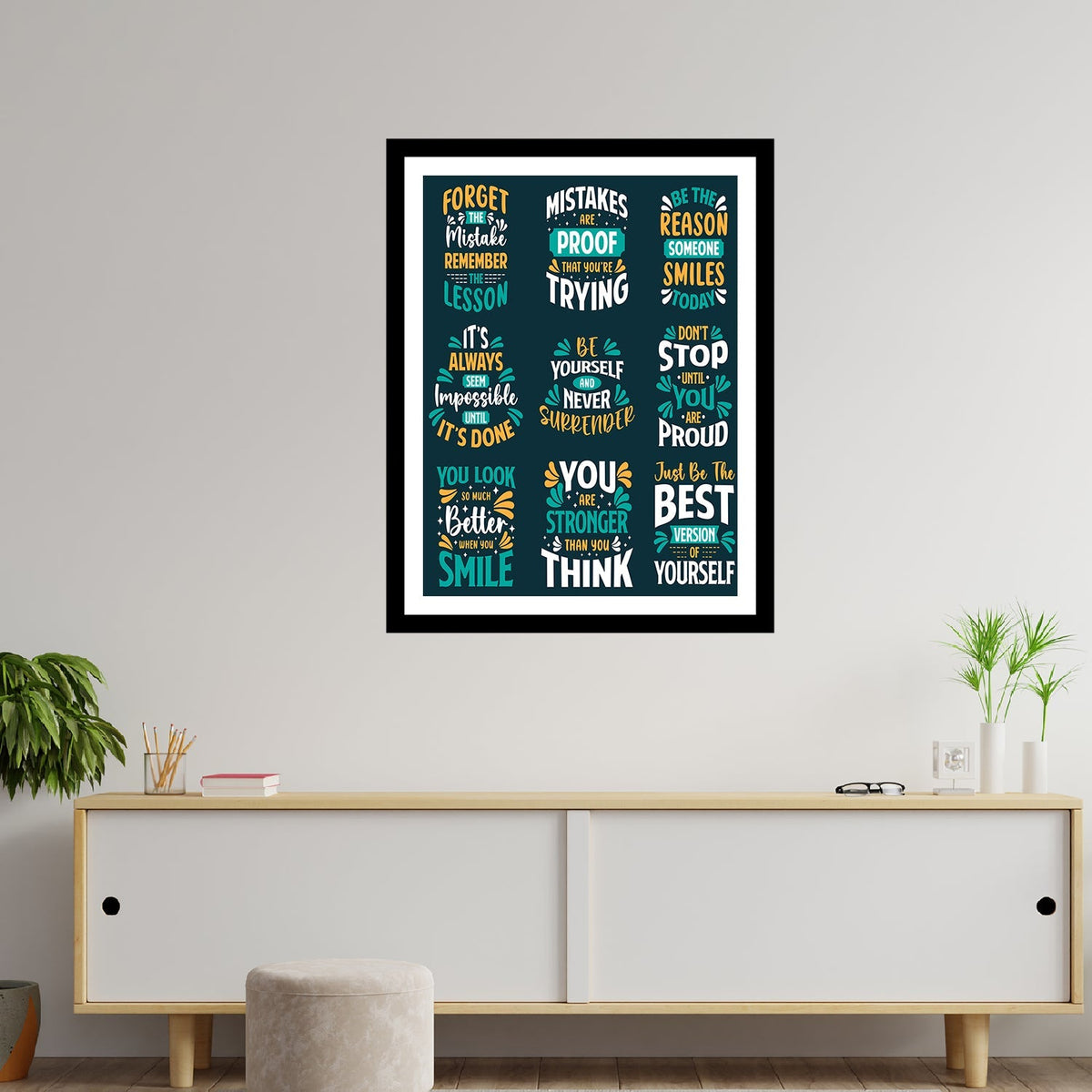 Forget Mistake Remember Lesson Premium Motivational Quotes Photo Frame