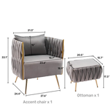 Grey Vegan Accent Chair