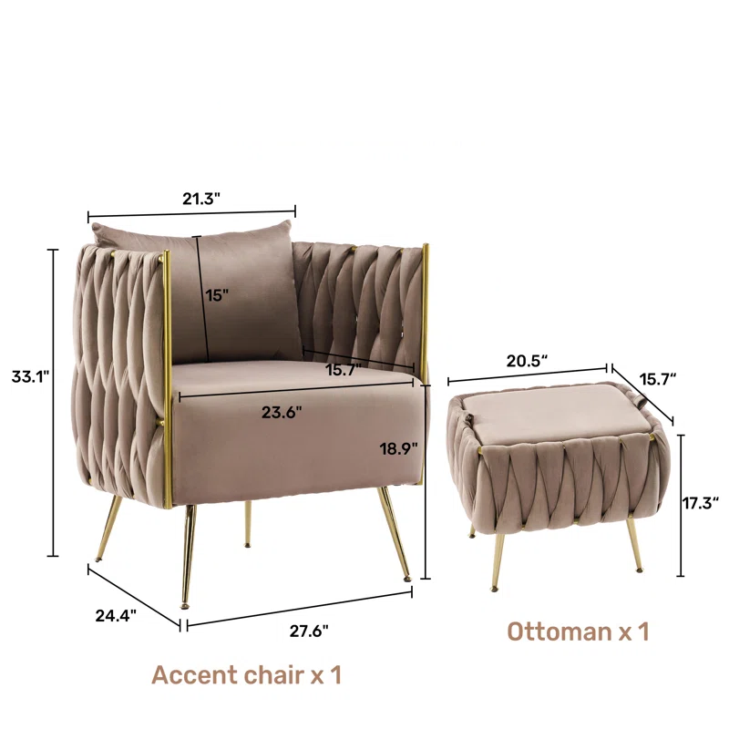Brown Vegan Accent Chair
