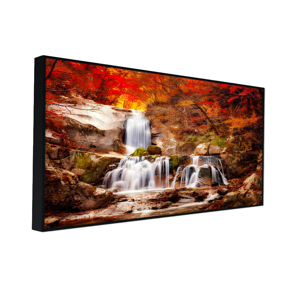 Soothing Waterfall Nature Scenery of Colorful Canvas Wall Paintings & Arts