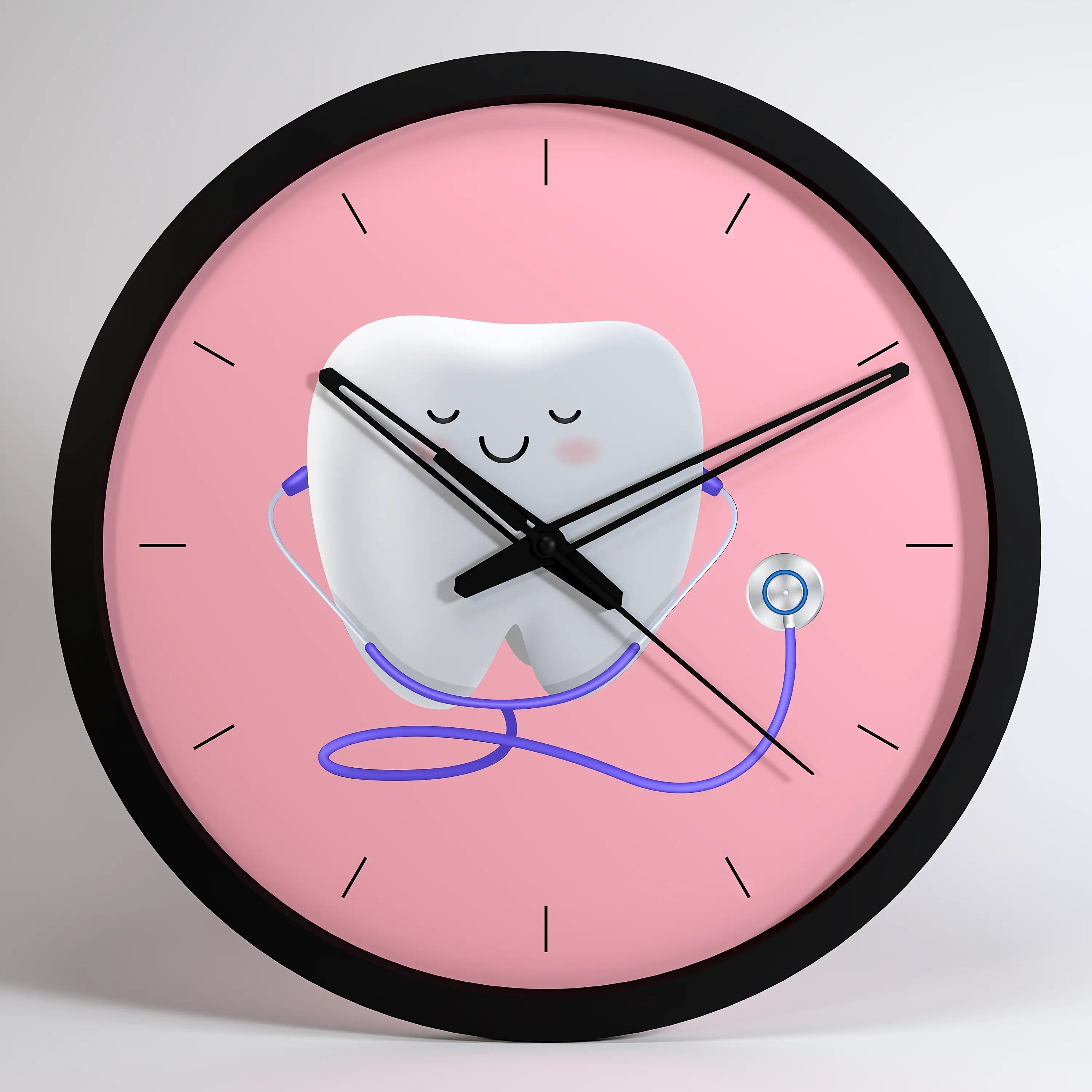 Easy-To-Hang Handcrafted Dentist Office Wall Clock