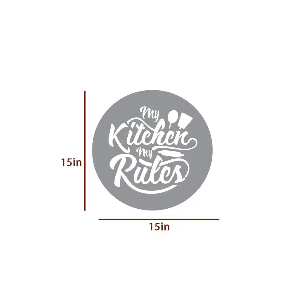 High-Quality 'My Kitchen My Rules' Backlit Wall Decor for Kitchen Decor