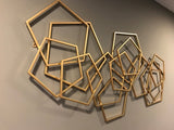Pentagon Gold Metal Wall Art