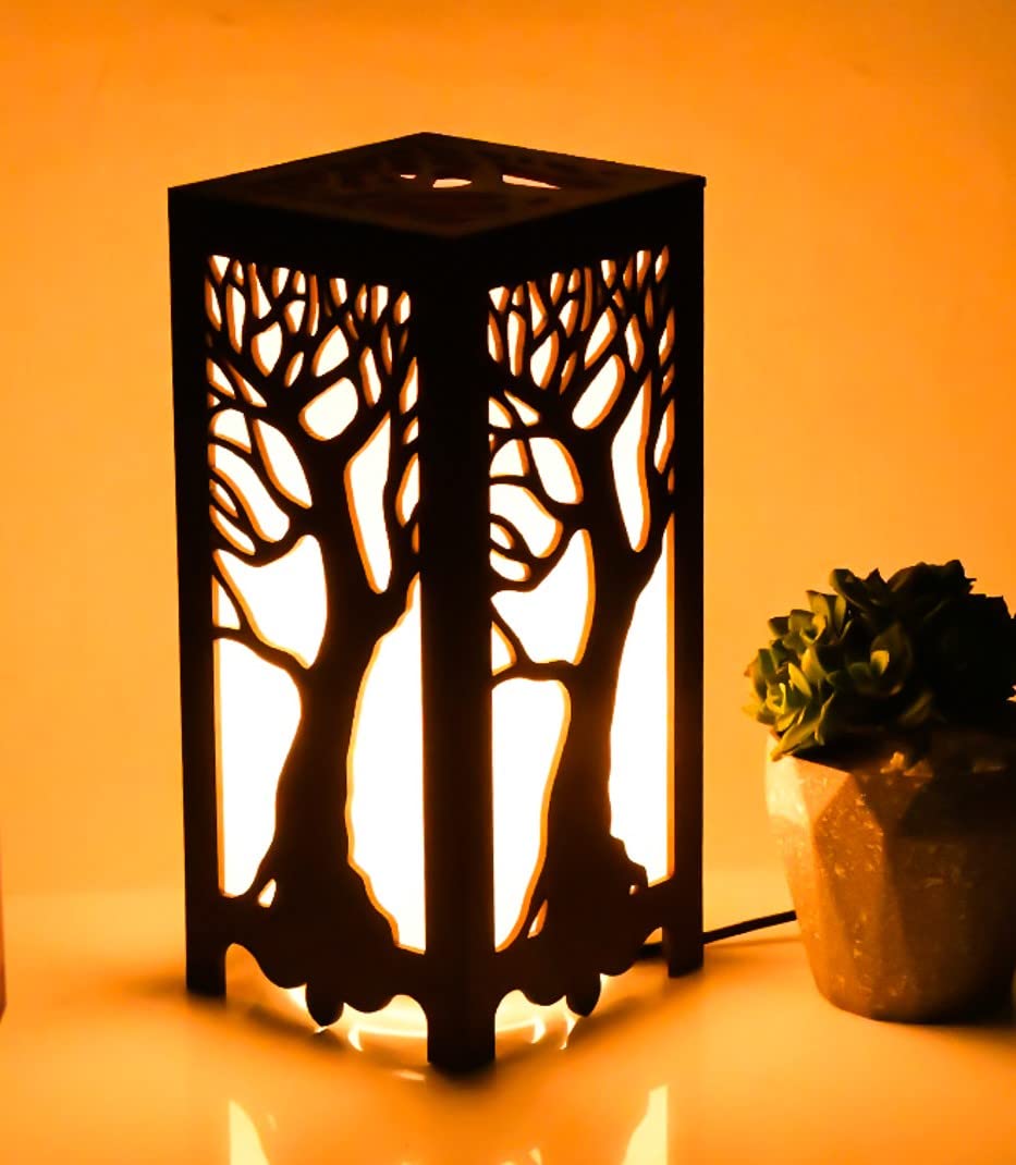 Decorative Wooden Table Lamp - Elegant Tree Design Wood Hanging Lights